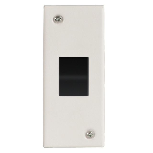 Single door metal MCB enclosure box, 2 way, open cut-out with DIN rail