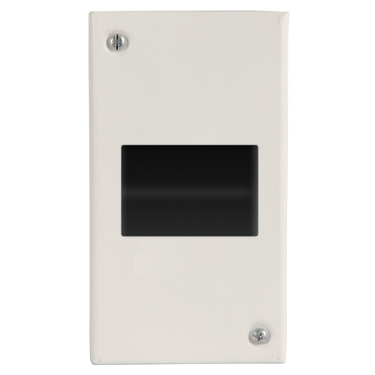 Single door metal MCB enclosure box, 4 way, open cut-out with DIN rail